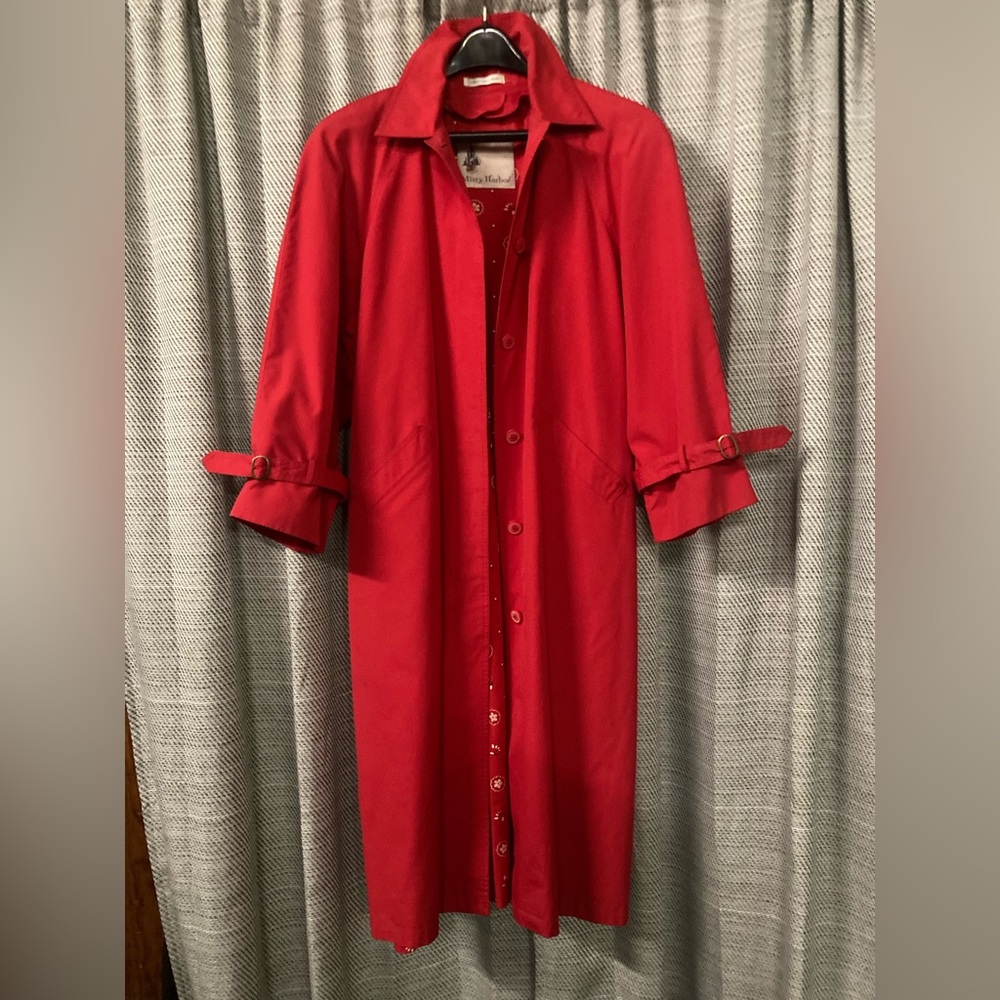 Women’s red retro trench coat